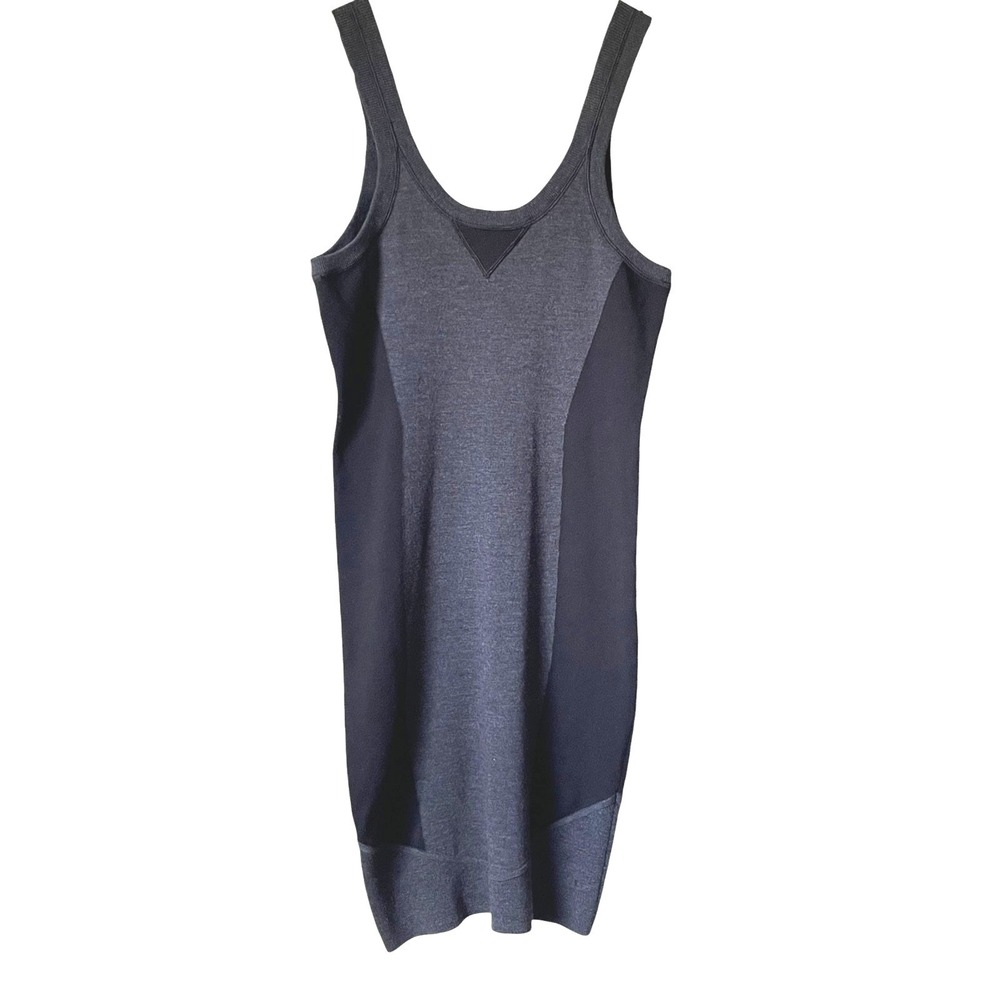 Alexander Wang Women Gray Colorblock Wool Bodycon Mini Dress Size Small Stretch - Picture 2 of 15